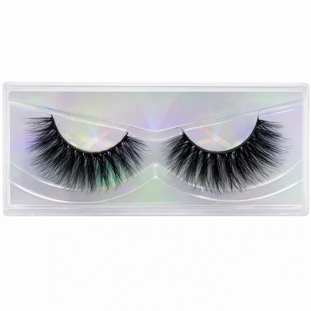 Dramatic Black False Eyelashes Wispy Fluffy Full Strip Lashes